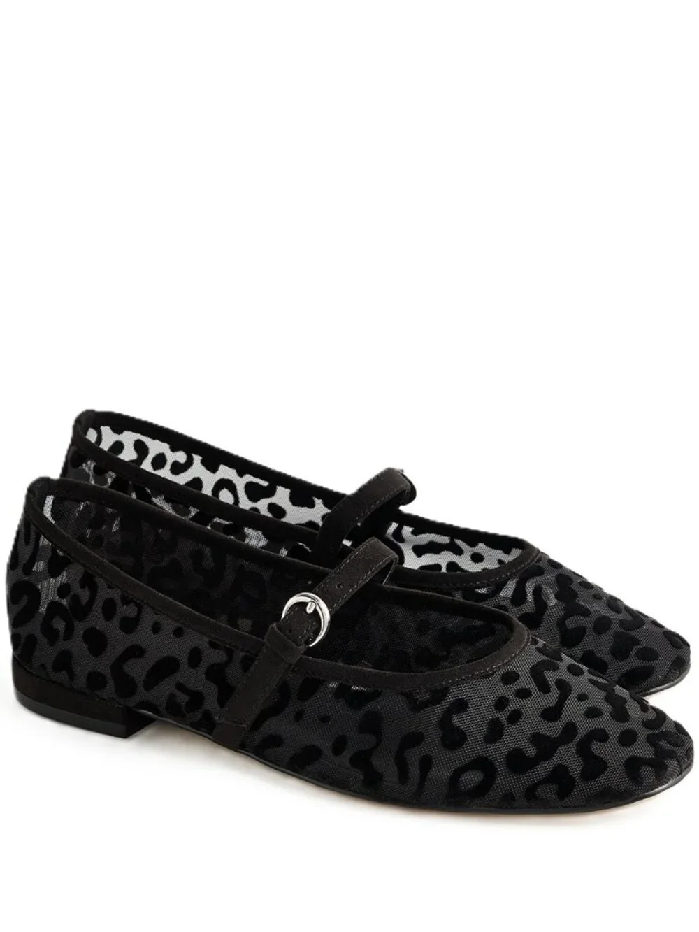 NEW-6.5,7,7.5,8,8.5,9-J.Crew Factory Leopard mesh Mary Jane flats